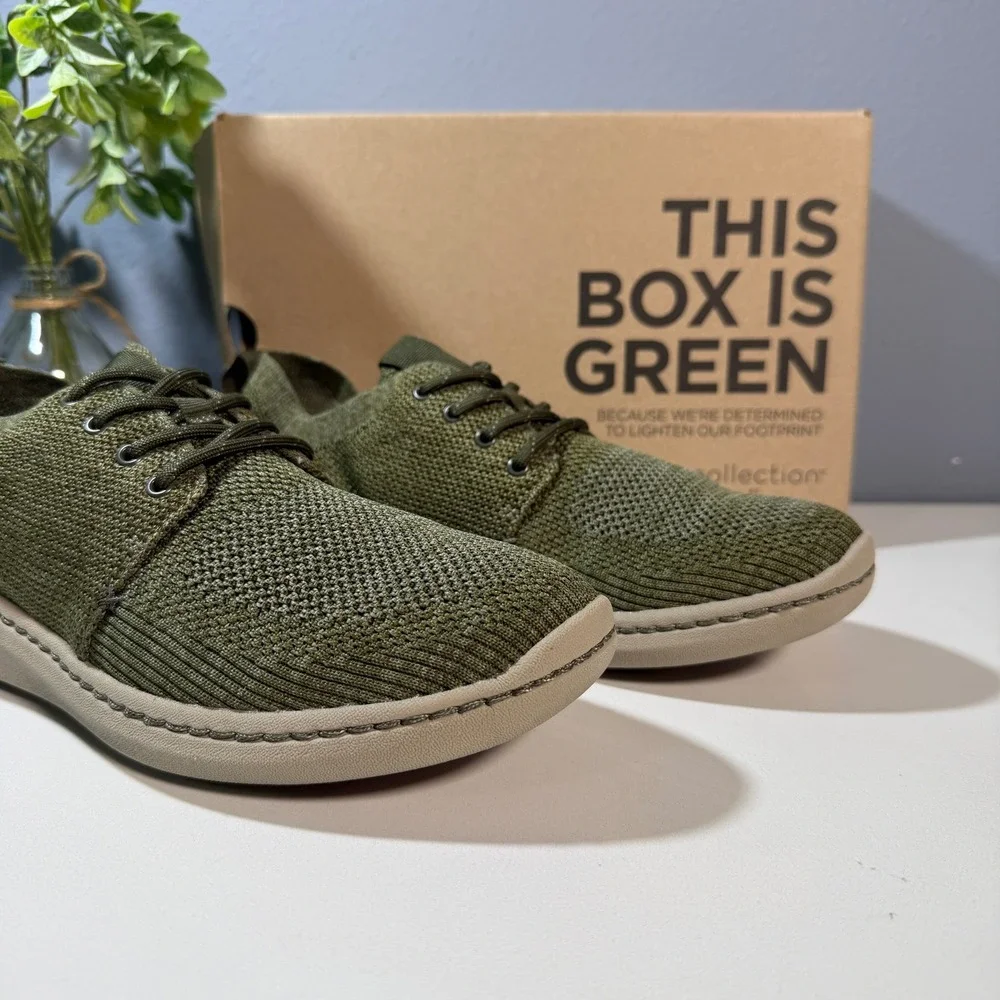 Clarks Step Urban Mix Olive Knit Lace Up Sneakers Men‎ US 7.5